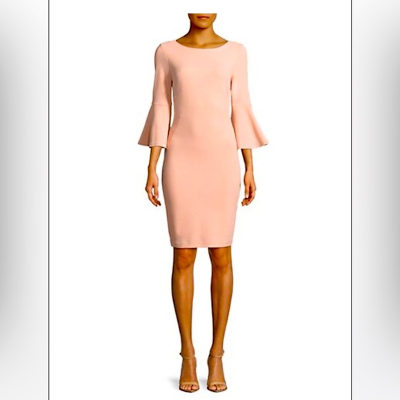 Calvin Klein Dresses & Skirts - Calvin Klein Red Bell Sleeve Sheath Dress Size 14